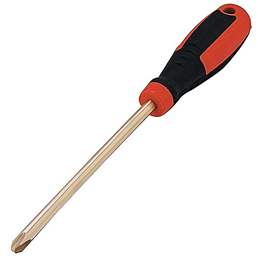 CS Unitec Screwdriver Phillips Head Non-Sparking, Non-Magnetic, Corrosion Resistant Type 0 (2.5mm) x 2-3/8" Round Shank TUV Certified EX803-0B