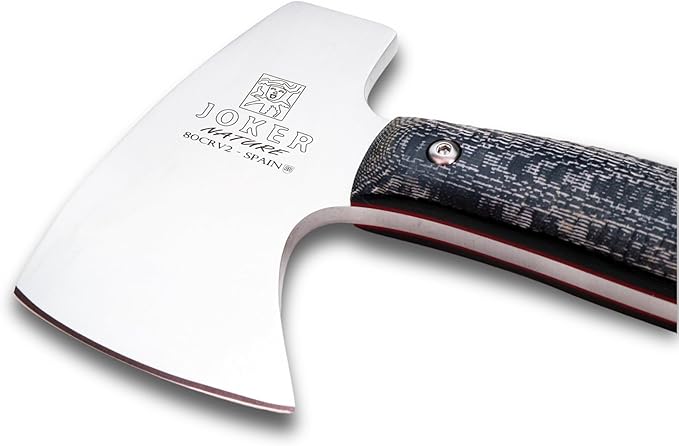 Joker Nature HM01 Hunting Axe – 80CrV2 Steel Blade (4.7 in), Micarta Canvas Handle – Tool for Fishing, Hunting, Camping & Hiking