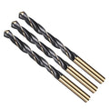 Drill Bit, 10mm Cutting Diameter, 4341 HSS Gold and Black 118° Cutting Angle Number Jobber Bits - (Applications: for Drilling Soft Metal Plastic Wood), 3-Pieces