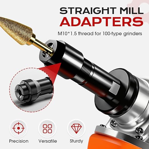 Angle Grinder Conversion Accessories Adapter Kit, 2025 Bloomy Flower Calendar, Interface Connector Adapter for Angle Grinder Polisher Drill Bit Connecting Tool for 6mm+3mm Conversion (1 set-6mm+3mm)
