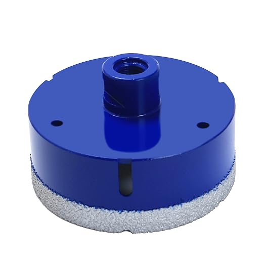 Drilax Pro Series 4 Inch Diamond Hole Saw | Angle Grinder (5/8"-11) & Drill (Adapter Incl.) | 1-3/8" Depth | Dry Drill for Dryer Vents, HVAC, Large Pipes, Core Sampling | Long Life