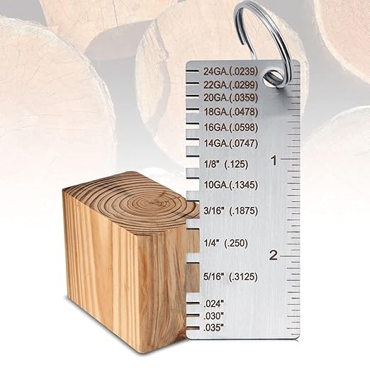 Wire/Metal Sheet Thickness Gauge Stainless Steel Welding Gage Plated Size Inspection Tool Wire Metal Sizes Thickness Gauge