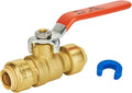 Shut Off Ball Valve 1/2 Inch, SUNGATOR 1/2 Inch Ball Valve, Push-to-Connect Water Shutoff, No Lead Brass Pushfit Plumbing Fittings for PEX Pipe, Copper, CPVC, Pack of 1