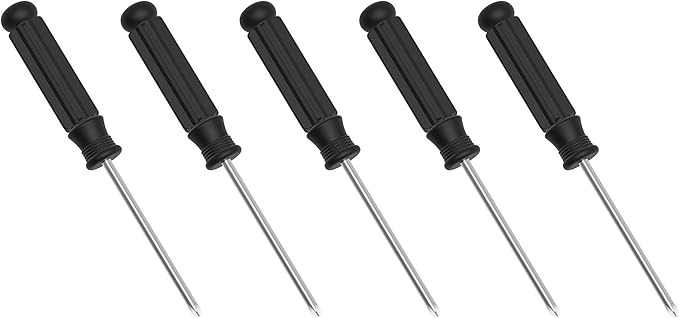 5PCS Mini Phillips Screwdriver, 3mm Cross Head with Black Non-slip Handle for Small Appliances, 3.62"(92mm) Total Length, Non-magnetic