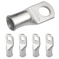 SELTERM 5pcs 1/0 AWG 3/8" Stud Tinned Copper Wire Lugs, Battery Lugs, Ring Terminals, Battery Cable Ends, 0 Gauge Ring Terminal Connectors, UL Marine Grade Electrical Battery Terminal Connectors