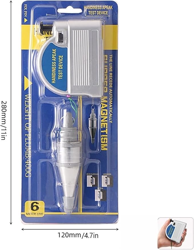 Retractable Plumb Bob,Construction Tools for Construction Industry Assignments,Automatically Stretch Line Quickly Stabilize Magnetic Plumb Bobs Tool,Plum Bob Tool with String