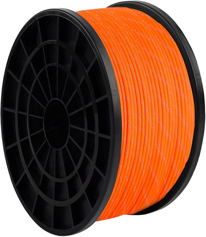 HERCULES Type III Paracord 550 Paracord Rope Parachute Cord, 1000' Reflective for Survival Rope, Survival Cord
