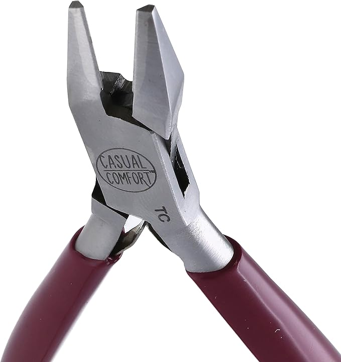 The Beadsmith Flush Cutter - Casual Comfort Series - 5.25 inches (133mm) – Tungsten Carbide Blades, Comfort Grip Handle & Double-leaf Spring, European Design & Quality, Tool for Jewelry Making