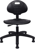 Chair Master Table Height Chair/Stool-Easy to Clean! Deluxe Ergonomic Polyurethane Chair. 5" of Height Adj (15.5"-20.5") 450 lb Capacity. Automotive, Lab, Garage, Home, Office (Glides, Black)