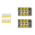 Terminal Block 2 Wrapped 3 Circuits 30A 450v Double-Row Screw terminals and 12 Pieces Connectors