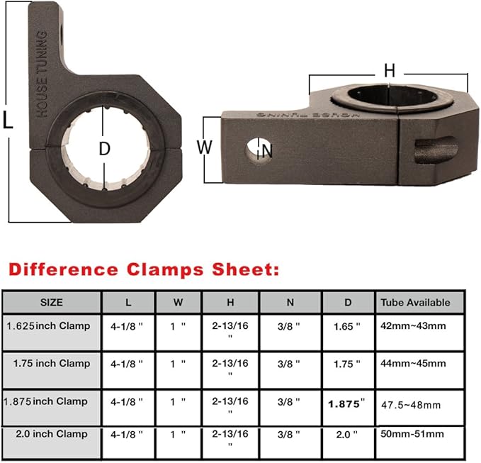 Roll Bar Clamp Kit, 1.625" Clamp Mounts for ATVs & UTVs (Pack of 4)
