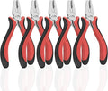 Linemans Pliers 5"-5 Pack Linemans Pliers for Jewelry Making with Spring Loaded for DIY, Craft, Repairing