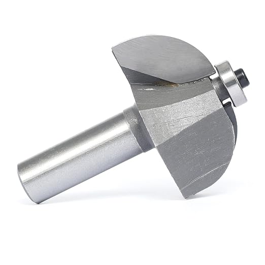 Cove Router Bits,1/2" Shank,Radius 11/16",Bearing Guided Cove Edging Cutter for Wood Profiling,Routing,Molding