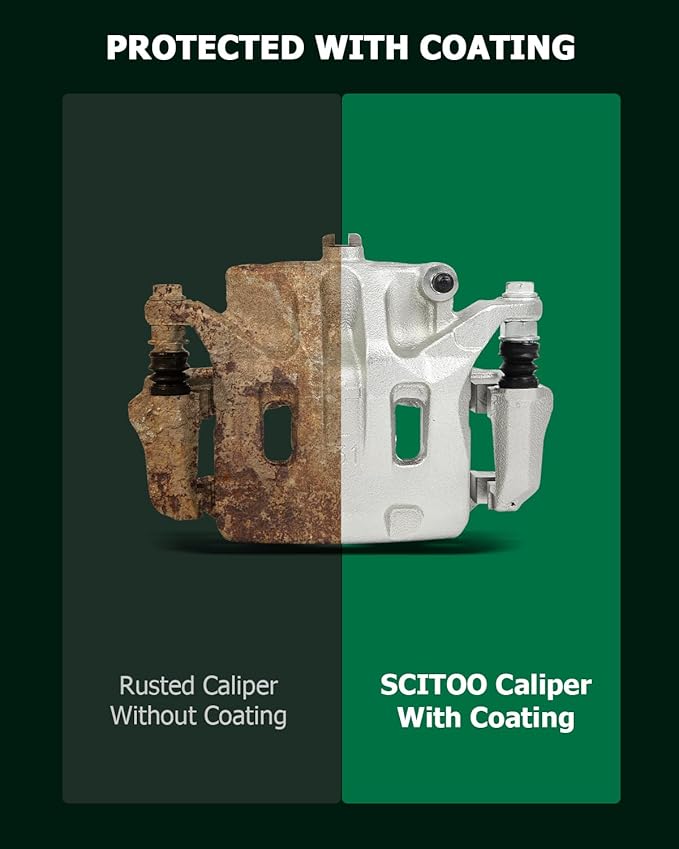 SCITOO Front Left & Right Brake Calipers With Bracket 19B2870 19B2871 Compatible For INFINITI EX35/EX37/G25/G35/G37/M35/M35h/M37/M45/M56/Q40/Q70/Q70L/QX50/QX70,For Nissan 370Z/Murano