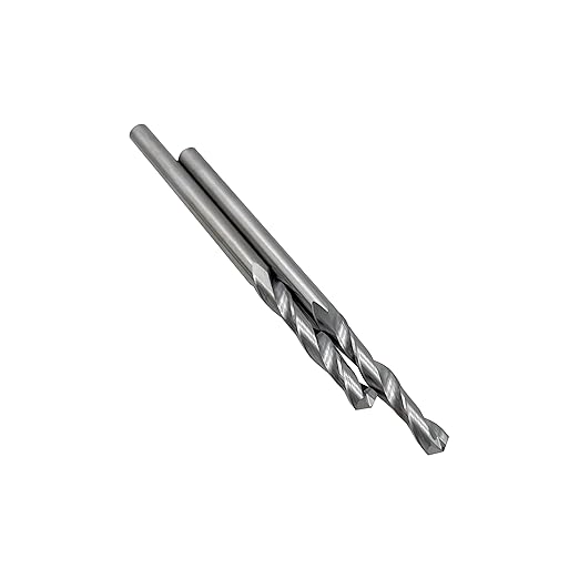 1/16" Solid Carbide Jobber Drill Bits with Straight Shank and 118° Point Angle, Made from Tungsten Carbide Material,2-Piece
