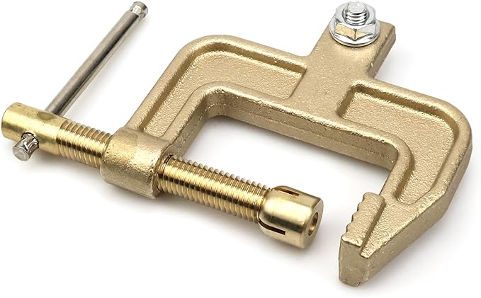 500A G-shape Welding Ground Clamp Brass Welding Ground Earth Clamp Suitable for MIG MMA TIG ARC