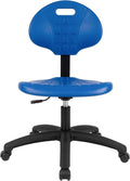Chair Master Table Height Chair/Stool-Easy to Clean! Deluxe Ergonomic Polyurethane Chair. 5" of Height Adj (15.5"-20.5") 450 lb Capacity. Automotive, Lab, Garage, Home, Office (Standard, Blue)