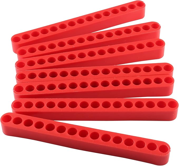 20Pcs 15 Holes Hex Shank Screwdriver Bit Holder, Plastic Screwdriver Head Storage Case, Drill Bit Storage Case, Screwdriver Head Holder Organizer Fit for 1/4 Inch Hex Shank, Red