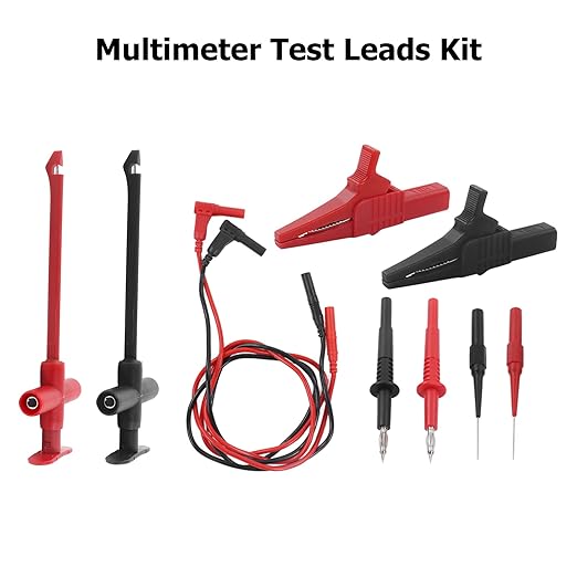 Multimeter Probes, 19A JT8001-1 Wire Piercing Probe Kit, 30VAC-60VDC Electronic Test Probes for Wiring Harness Connectors, Fuel Injectors, Automotive Sensors and Others