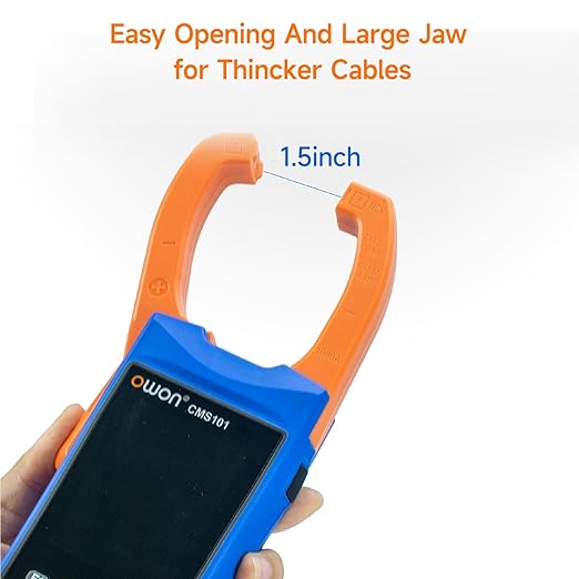 OWON Digital Clamp Meter with 2.8-inch IPS LCD Display, AC/DC Oscilloscope Function 3 in 1, 20000 Count True RMS Auto-ranging Current Meter, Bluetooth Current Meter and Oscilloscope