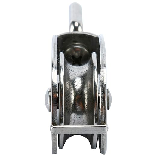 Rocaris 4 Pack M50 Single Pulley Snatch Block Lifting Crane Heavy Duty Swivel Hook 304 Stainless Steel, 3/8" Rope x 2" Sheave, 880lbs Load