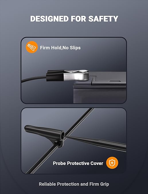 Automotive Test Light with 3-48V LED Digital Display, Circuit Tester Automotive with Voltmeter and Dual Color Polarity Indicator Light, Electrical Voltage Test Pen with Sharp Stainless Probe