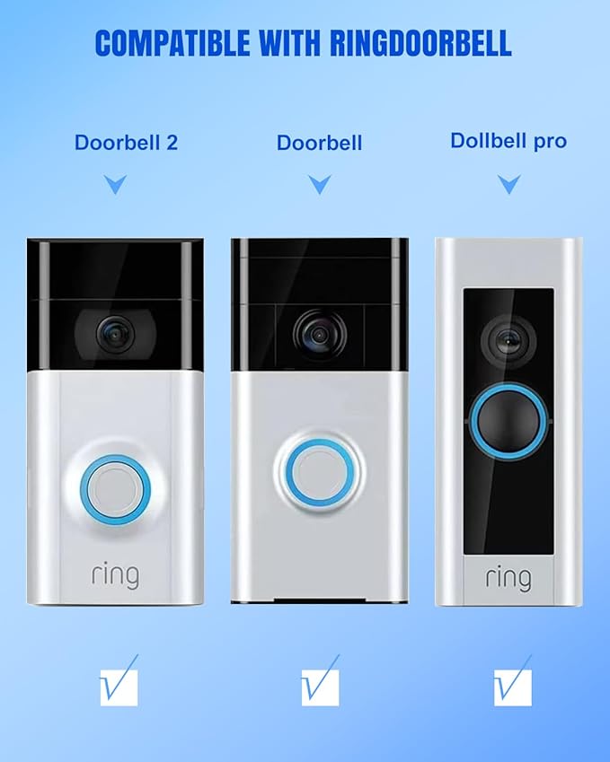 Screwdriver Bit Set for RingDoorbell, Double-Ended T6 T15 Screwdriver with 20Pcs Fits for All Ring Video Doorbell Models (Blue)