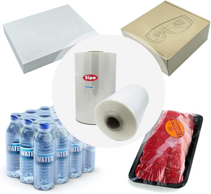SIPA 16" 75 Gauge Polyolefin Shrink Film Heat Wrap POF Centerfold 3500' feet (1)