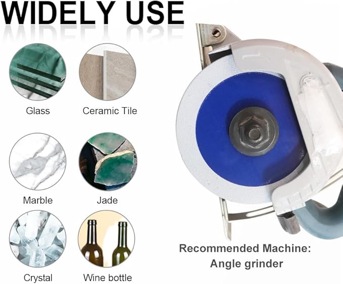 SHDIATOOL Diamond Glass Cutting Disc 4-1/2-Inch Saw Blade, Ultra-Thin Cut Off Wheel for Tile Ceramic Porcelain Marble 115mm (3 of Pack)