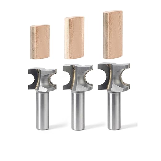 FINDBUYTOOL Router Bits Tool Set for Festool DF700 Domino Tenons, 3Pcs