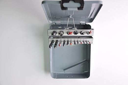 DRILLFORCE 18pc Combination Drill Set - HSS, Brad Point Wood, Masonry Drill Bits