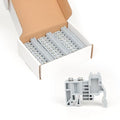 30Pcs E/UK DIN Rail Terminal Blocks End Stopper Bracket, End Terminal Fixing Block Fastener for 35mm Wide Guide Rail, Gray