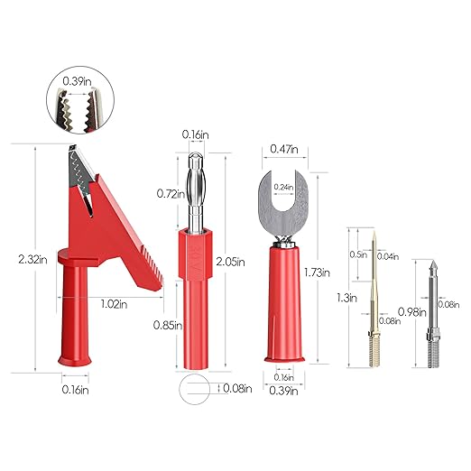 Goupchn Multimeter Test Leads Kit 21PCS Digital Electrical Testing Probes Set with Alligator Clips SMD IC Test Hook Clips Test Tweezer Replaceable Precision Sharp Probes