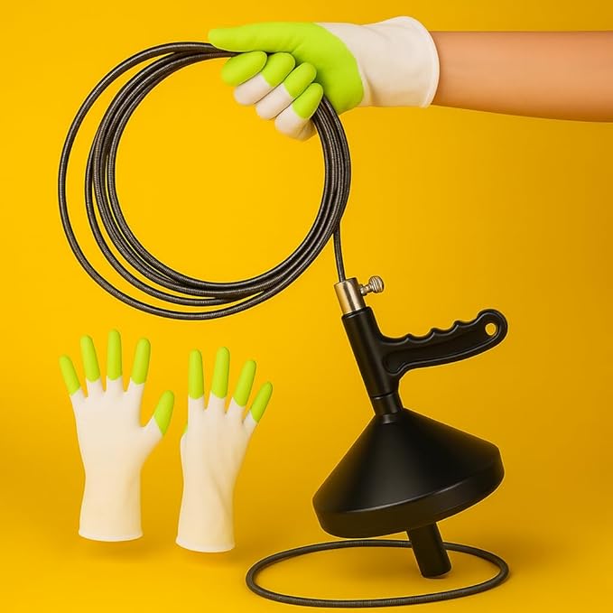 Musbus 25 FT Drain Snake Hair Drain Clog Remover, Plumbing Clogged Cleaner Tools for Toilet/Shower Sink/Bathtub, Gunk Removal Auger Declogger, Bathroom Unclog Plumbers Tool, Bath Tub Unclogger Snakes