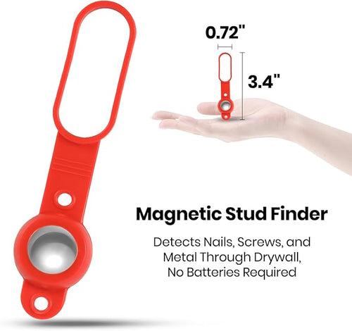 (2-Pack) Calvana Magnetic Stud Finder - 27 lbs of Pull Power Stud Ball, Detects Nails, Screws, and Metal, Through 5/8" Drywall, Wood or 3/4" Plywood Paneling, No Batteries Required, 52300