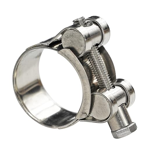 AKIHISA T-Bolt Hose Clamps,304 Stainless Steel Heavy Duty Adjustable Tube Clamps (23-25mm 4pack)