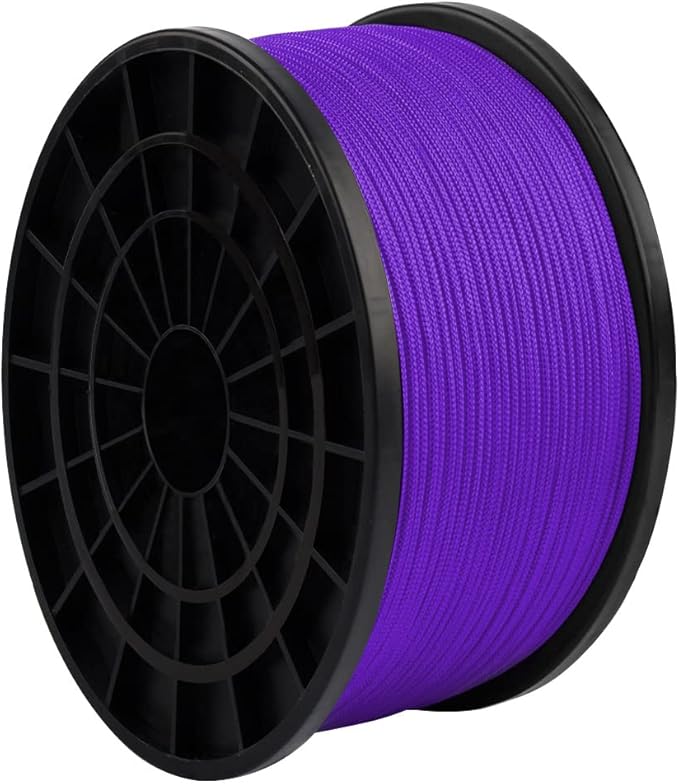 HERCULES Type III Paracord 550 Paracord Rope Parachute Cord, 50' Purple for Camping Cord, Survival Rope