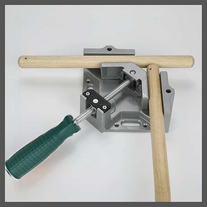 Durable Sturdy Right Angle Clamp 90°, Multi Function Right Angle Clamp with Skid Handle for Woodworking, Aluminum Alloy Adjustable Swing Jaw, Tools for Assembly Alignment Welding Picture (2, A.)