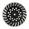 Benchmark Abrasives 7 Inch Concrete Grinding Wheel Threaded Swirly Turbo Diamond Cup Wheel with 5/8"-11 Arbor Hole for Masonry, Marble, Natural Stone, Concrete - Angle Grinder Attachments (7”)