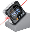 Digital Angle Finder with Electronic Laser - 4-side Strong Magnetic Angle Gauge, Cube Inclinometer with Backlight, Table Saw Miter Protractor, Woodworking Measuring Tool, Level Box for Hanging