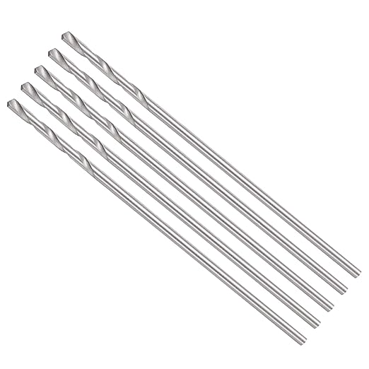 Drill Bit, 0.6mm Cutting Diameter, 4241 HSS 118° Cutting Angle Uncoated Bright Versatile Jobber Bits - (Applications: for Drilling Plastic Wood Soft Metal), 5-Pieces