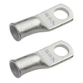 SELTERM 2pcs 6 AWG 1/4" Stud Tinned Copper Wire Lugs, Battery Lugs, Ring Terminals, Battery Cable Ends, 6 Gauge Ring Terminal Connectors, UL Marine Grade Electrical Battery Terminal Connectors