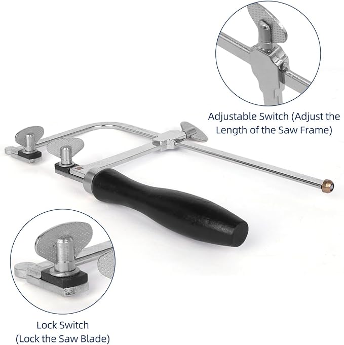 3 in 1 Jewelry Making Kit Jeweler's Saw Frame Adjustable with 144 Blades, Bench Pin Clamp Set V-Slot Workbench Wooden Jewelry Clamp Tool