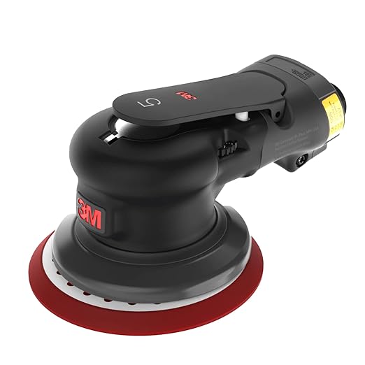 3M Random Orbital Sander, Xtract Pneumatic 88959, 6 in, Self-Generated Vacuum, 5/16 in Orbit, Ergonomic and Lightweight ROS, 209W Motor, Dust Extraction