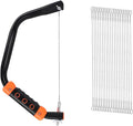 Coping Saw for Woodworking - with 20Pcs 360° Spiral Blades for Wood, Plastic, Rubber,Soft Metal | Essential Hand Saw for DIY Enthusiasts & Outdoor Use