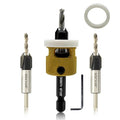 3 Pcs Countersink Drill Bit Set, HSS M2 Tapered Bits #10#12#14-1/8" 9/64" 5/32" Drill, 3/8” 82° Counter-Bore, 1/4” Hex Shank, with Adjustable Depth Stop for Accurate Woodworking with Carrying Case
