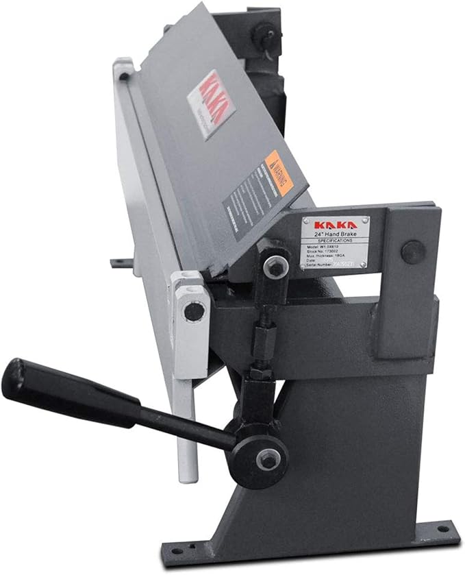 KAKA INDUSTRIAL Sheet Metal Brake, 24-Inch Precision Metal Brake Bender, 20-Gauge Mild Steel Capacity, Heavy-Duty 0-135 Degree Adjustable Aluminum Brake W-2420