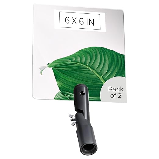 Flex Vue Inspection Mirror with Threaded Adapter, 6 inch x 6 inch - 2 Pack