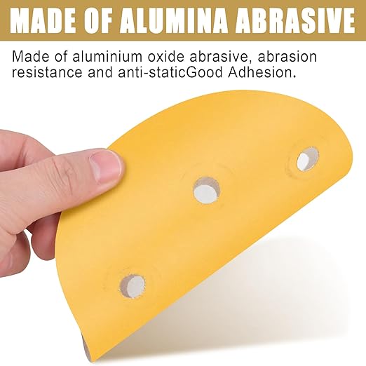 6 Inch - 6 Hole Hook and Loop Sanding Discs 600 Grit, Random Orbital Sandpaper for Automotive and Woodworking - 100 Pack