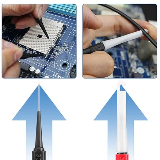 Back Probe Wire Piercing Probe Power Probe Pins kit for Multimeter Test Leads, 8PCS 0.7mm Insulation Wire Piercing Probes & Back Probe, with 4mm Banana Jack for Car Repairing Diagnostic